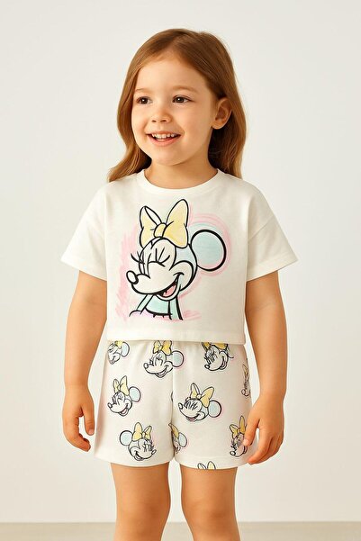 PALLERMO KİDS New Season Girls' Summer Top and Shorts Set in Supreme Fabric