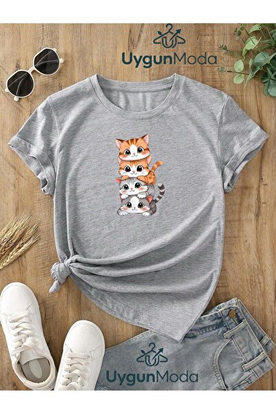 UygunModa TRICOU CU IMPRIMARE 4KEDİ