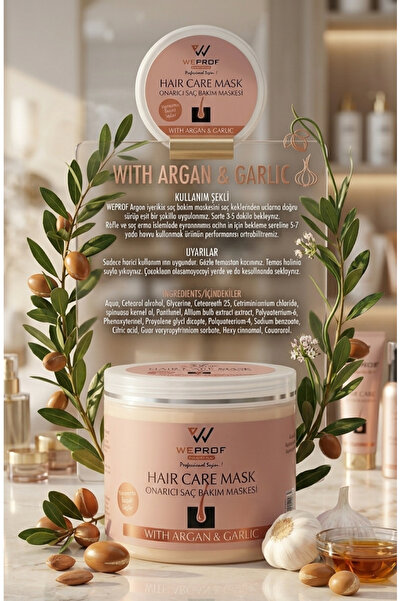 HELIX COSMETIC HAIR CARE MASK Onarıcı Saç Bakım Maskesi Argan Ve Sarımsak Özlü