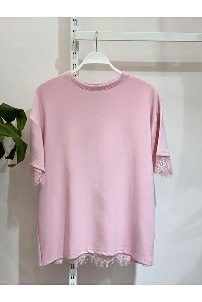 IŞILDA FASHION Μπλουζάκι με δαντέλα στην πλάτη και λεπτομέρειες στον ώμο