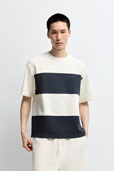 LEFTIES Blok renkli interlok t-shirt