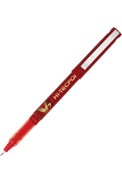 Pilot قلم V7 Hi-TEC Point بسمك 0.7 مم أحمر - 12 قطعة
