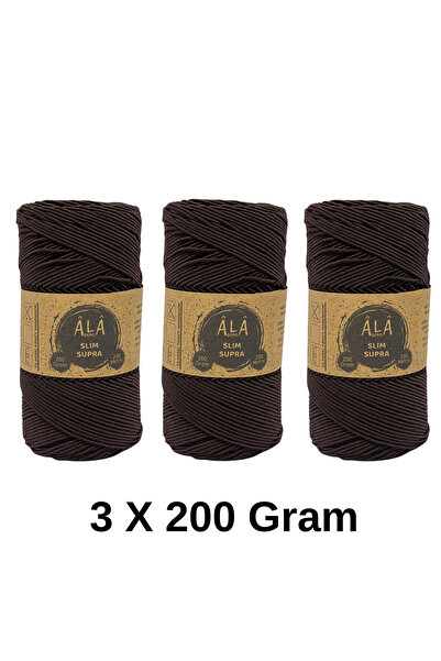 aladepo 3 Adet Slim Supra İp 200 Gram Mumlu İp 3x200 Gram (Toplam 600 Gram)