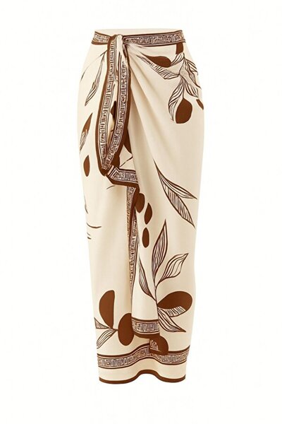 Mavero Summer Pareo Skirt Women's Patterned Tie-Up Beach Skirt Lightweight Fa...
