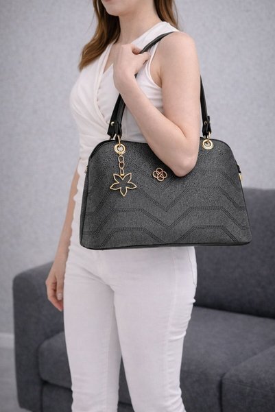 YADE MODA Women's Shoulder Bag with Two Compartments, Lined Interior, and Adjustable Shoulder Strap