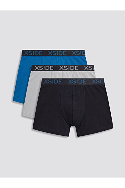 LC Waikiki Rmz Gi̇yi̇m Farkiyla Cotton Flexible Men's 3-Piece Boxer