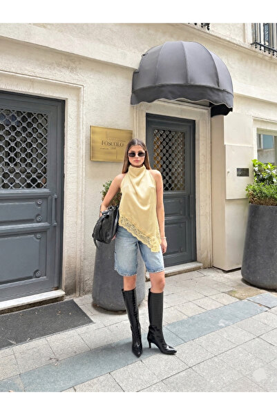 BY SE'MAS WEAR Μπλούζα - Κίτρινο - Κανονική εφαρμογή