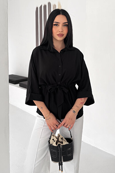 Noa&Noa Γυναικείο Πουκάμισο – Μπλούζα με Χαλαρή Γραμμή και Λεπτομέρεια Ζώνης