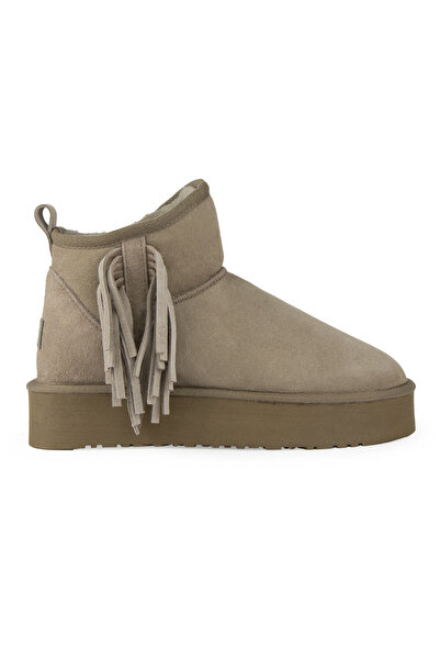 Pegia Tasseled Fur Short Boots 191360
