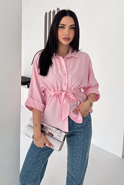 Noa&Noa Γυναικείο Πουκάμισο – Μπλούζα με Χαλαρή Γραμμή και Λεπτομέρεια Ζώνης