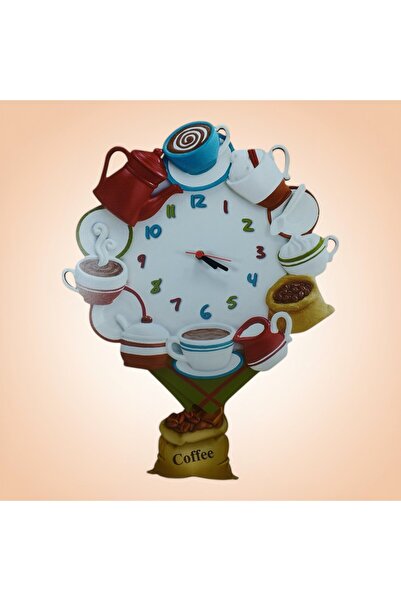 Grafiza Coffee Wood Wall Clock with Pendulum