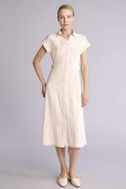 DeFacto Linen Blend Dress H1416Ax26Sm