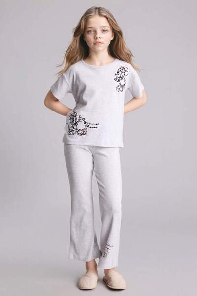 DeFacto Σετ πιτζάμες Disney Mickey & Minnie με ριμπ ραφές, 2 τεμαχίων, για κο...