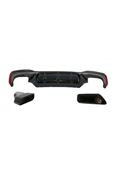 tuningset Διαχύτης Πίσω Προφυλακτήρα με Απολήξεις Εξάτμισης Μαύρο, κατάλληλο ...