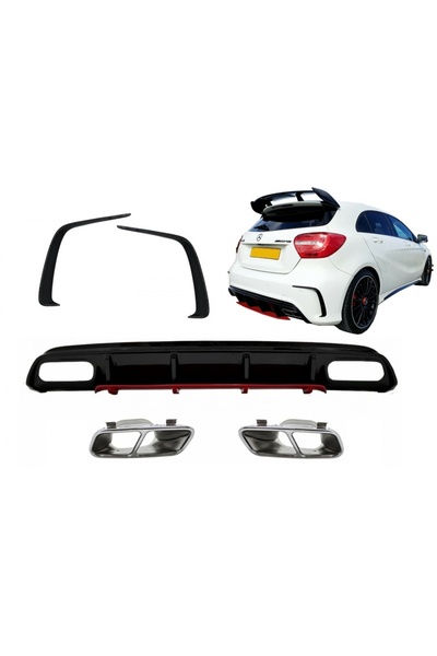 tuningset Πίσω διαχύτης με χρωμιωμένες απολήξεις εξάτμισης και πτερύγια διαχύ...