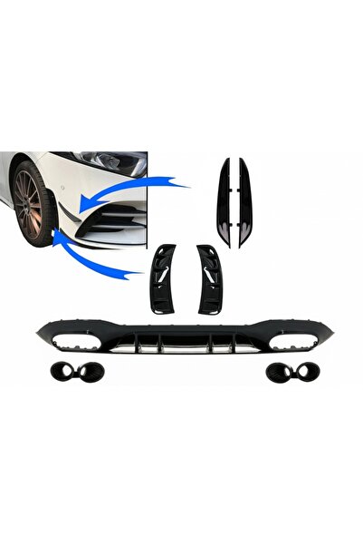 tuningset Πίσω διαχύτης με μπροστινά πλευρικά αεραγωγά και πτερύγια, κατάλληλ...