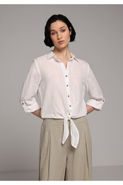 Colin's Γυναικείο λευκό πουκάμισο με ίσιο γιακά και μοντέρνα εφαρμογή