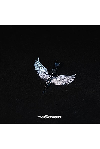 The Seven Jewellery Iced Out Angel Pendant Kolye Ucu