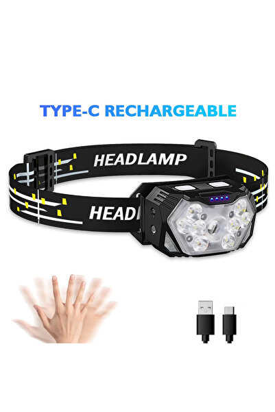 choice2 مصباح أمامي جديد بـ 9 مصابيح LED قوية قابل لإعادة الشحن عبر USB مع مس...