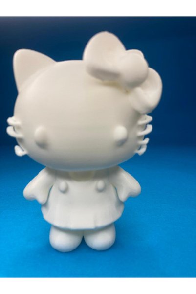 Mynivora Sevimli Kurdeleli Kedi Boyama Seti 10 cm 3D Baskı 6 Renk Boya ve Fırça