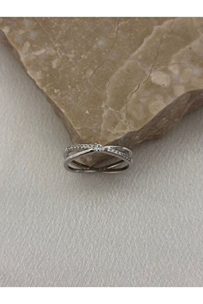 XUPING JEWELRY خاتم فولاذي من Xuping مرصع بحجر الزركون الفضي