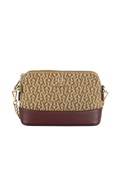 Aigner AG New Vintage-Style Embossed Chain Bag Versatile ShellPatterned Shoul...