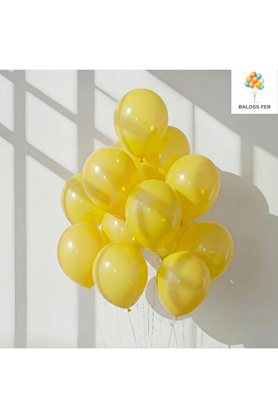 baloss fer Yellow Balloon, Pastel Yellow Balloon, Set of 20 Balloons, Party B...