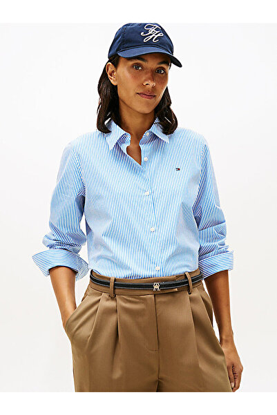 Tommy Hilfiger kadın essential poplin regular gömlek