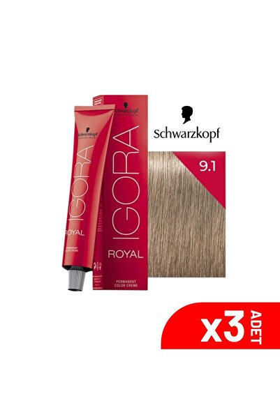 Igora Royal Sarı Sandre 9-1 Saç Boyası 60ML 3LÜ