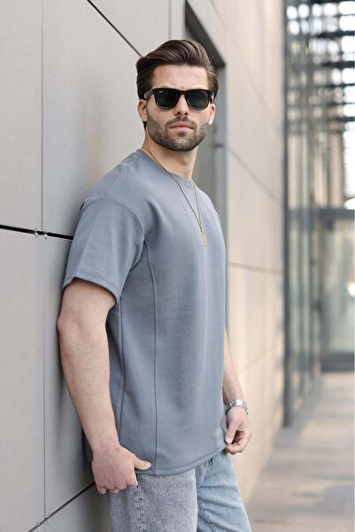 Madmext T-Shirt - Γκρι - Κανονική εφαρμογή