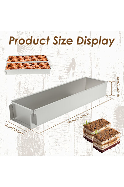 Choice3 Style 3 30CM Rectangle Cake Pan Nonstick Tiramisu Pan Cake Baking Tra...