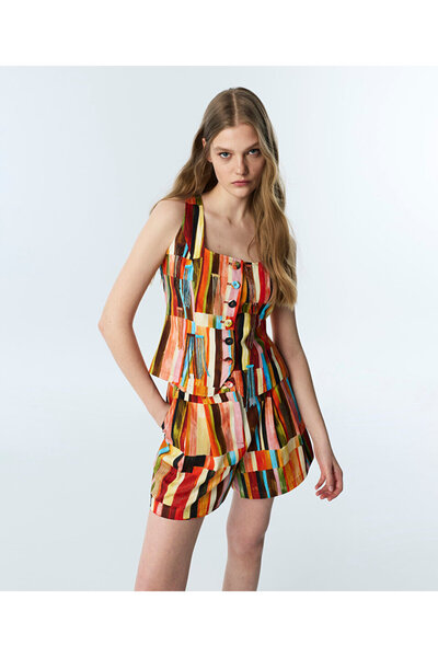 Twist BONCUKLU GÖRSEL BASKILI YELEK