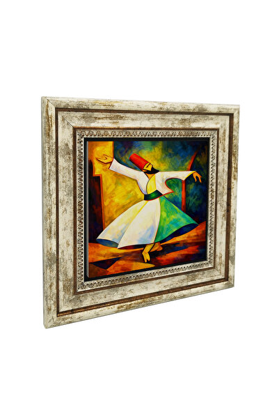 Sadrazam Γεωμετρικός Έγχρωμος Πίνακας Φυσικής Πέτρας με Στάμπα Σεμαζέν 25X251...