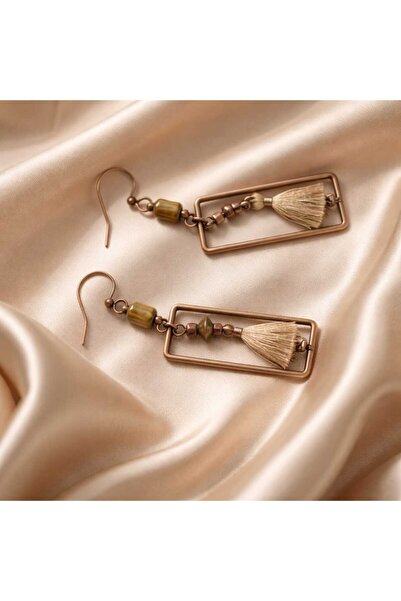 Yaratıcı sanatlar atölyesi 1 Pair Bohemian Style Handmade Vintage Earrings Sp...
