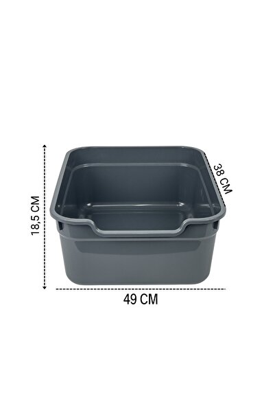 SENNEDİLERSEN Kuba Kolay Girişli ve Ergonomik Açık Kedi Tuvaleti 49x38x18 Cm