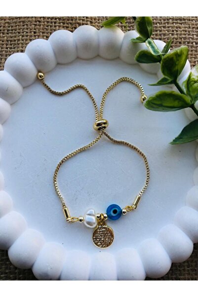Luba Nazar Protection Bracelet / Mini Ayetel Kürsi Bracelet / Pearl Bracelet ...
