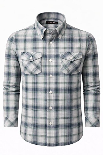 CLASSİCS MEN Ανδρικό πουκάμισο Lugon Classic με διπλή τσέπη και μακριά μανίκι...