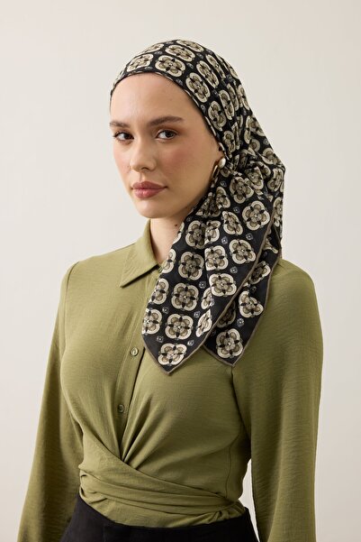 İpekhan Μαλακό Κασκόλ 1249 Μαύρο Χακί