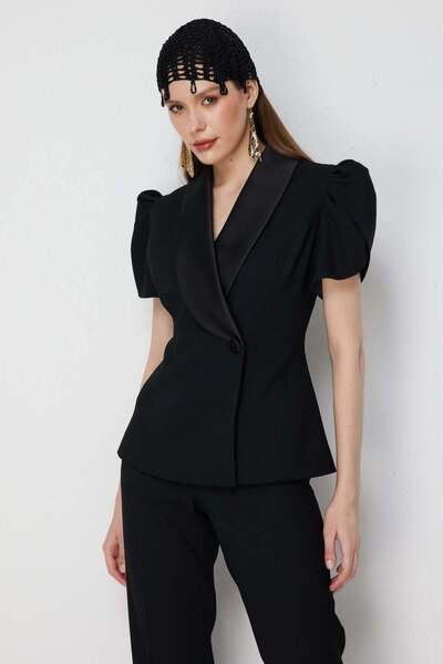 Ekol Σατέν μπουφάν με λεπτομέρειες και μανίκια μπαλόνι