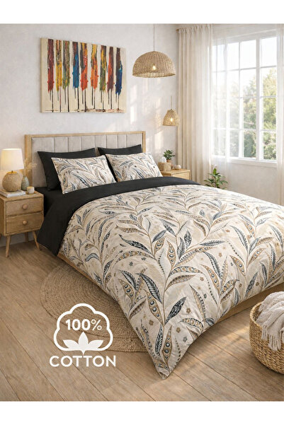 MyStory Home Σετ Παπλωματοθήκη από 100% Βαμβάκι Velora Μαύρο