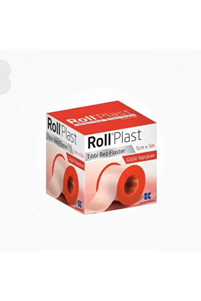 Roll Plast Tıbbi Bez Flaster (Çinko Oksitli Kauçuk Yapışkanlı) 5cm x 5m