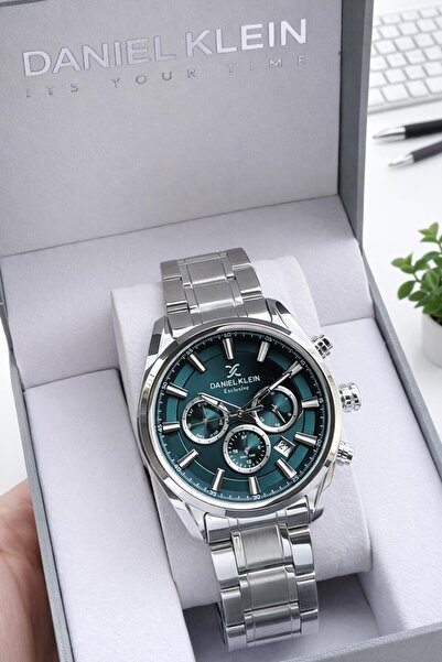 Daniel Klein ساعة يد رجالية مقاومة للماء 3 ATM مع وظائف داخلية نشطة وضمان لمد...