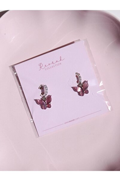 Reorah Collection Plum Butterfly Earrings