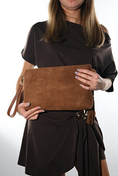 LuviShoes Γυναικεία τσάντα clutch MORDEN από γνήσιο δέρμα καστόρι