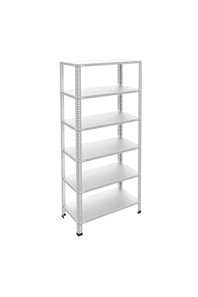 ALANRAF 6 Katlı Galvaniz Çelik Raf - Depo, Arşiv, Kiler, Dosya, Market Rafı 4...