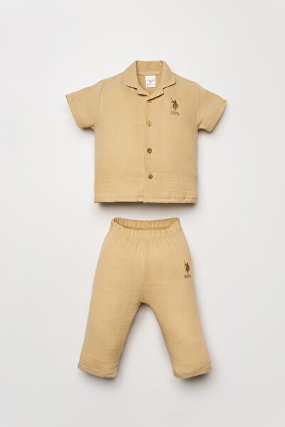 U.S. Polo Assn. U.S.POLO ERKEK BEBEK GÖMLEK PİJAMA TAKIMI, %100 Pamuk / %100 ...
