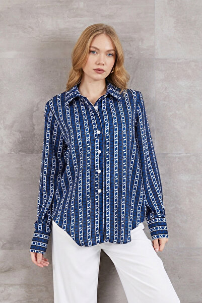 Fulla Moda Πουκάμισο - Μπλε - Τάση