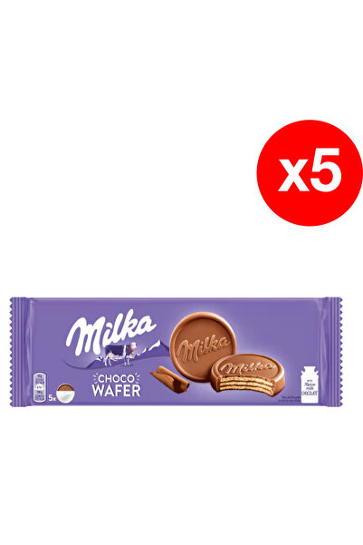 Milka Σοκο Βάφλα 150γρ x5 Βάφλες με κρέμα σοκολάτας γάλακτος
