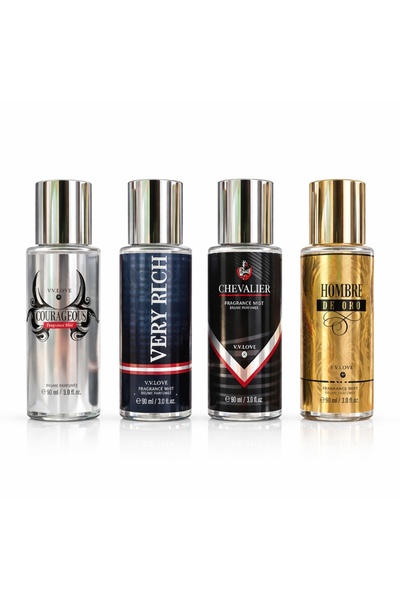 V.V LOVE Set 4 parfumuri bărbătești tip spray, 4 x 90 ml