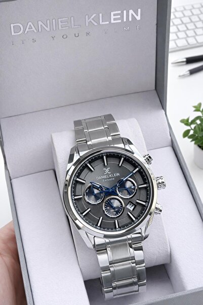 Daniel Klein ساعة يد رجالية مقاومة للماء 3 ATM مع وظائف داخلية نشطة وضمان لمد...